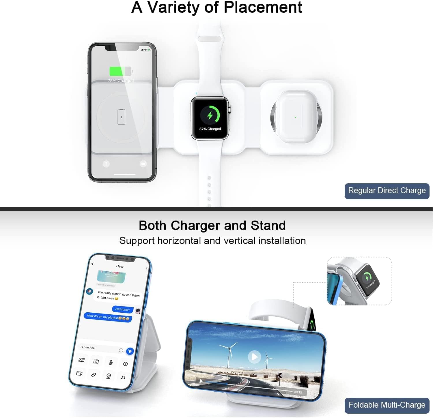 3 - in - 1 Wireless Charging Pad - Zyrati