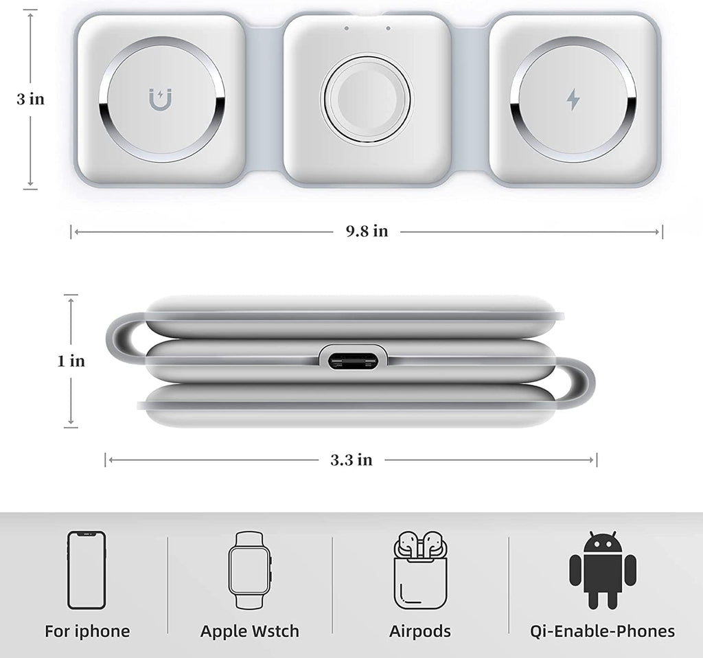 3 - in - 1 Wireless Charging Pad - Zyrati
