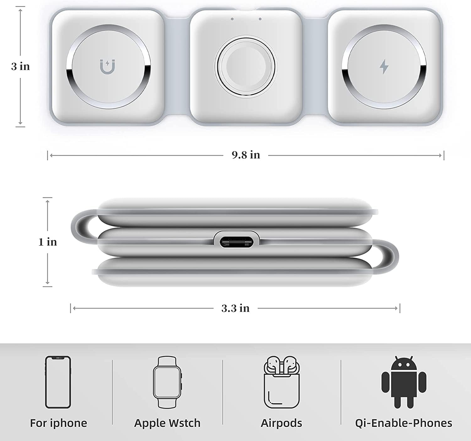 3 - in - 1 Wireless Charging Pad - Zyrati