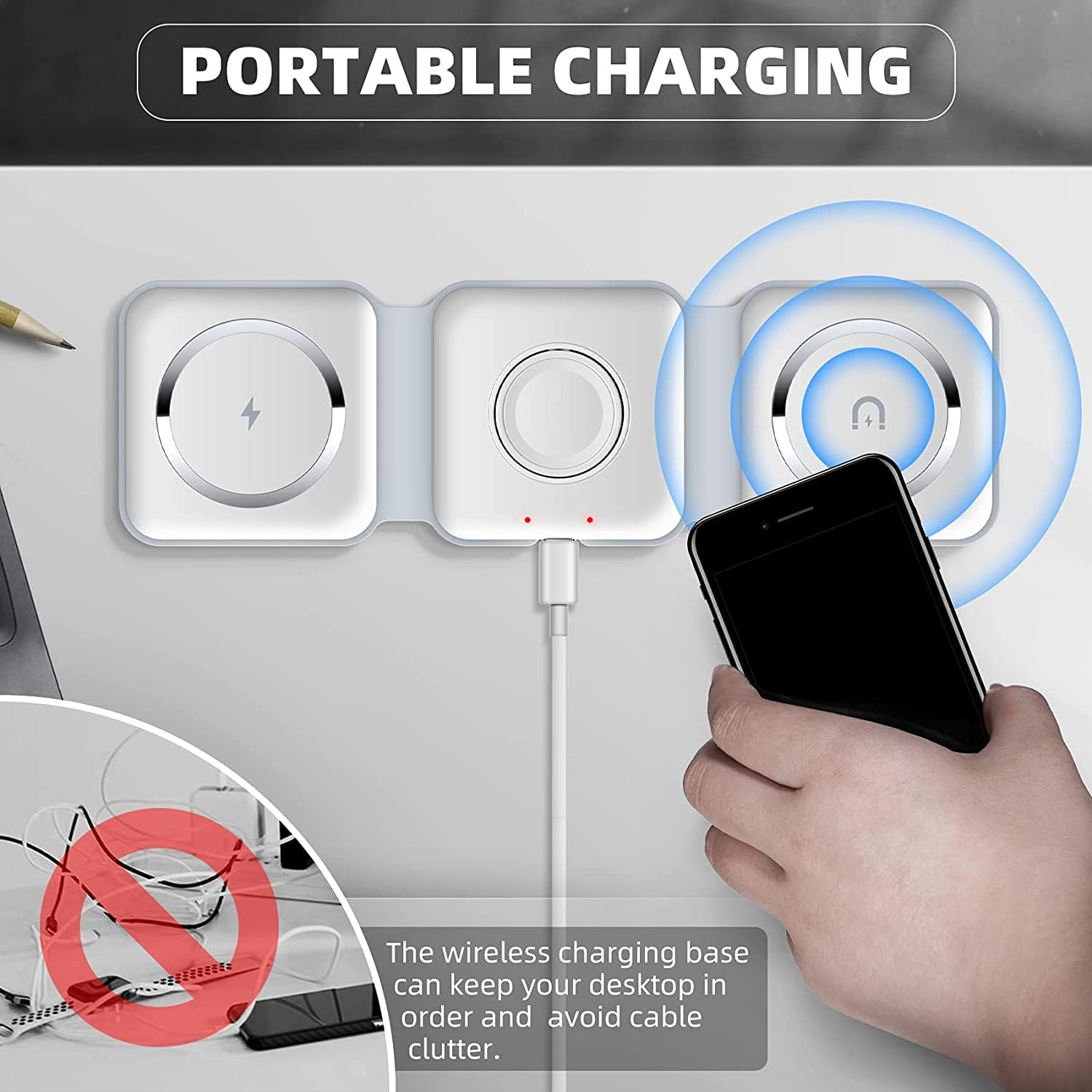 3 - in - 1 Wireless Charging Pad - Zyrati