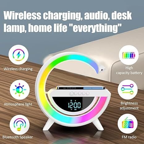 Digital Led Wireless Charger Speaker - Zyrati