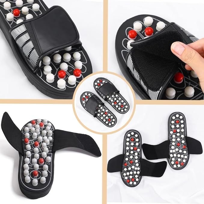Message Slippers, Rotating Acupressure Foot Massager - Zyrati